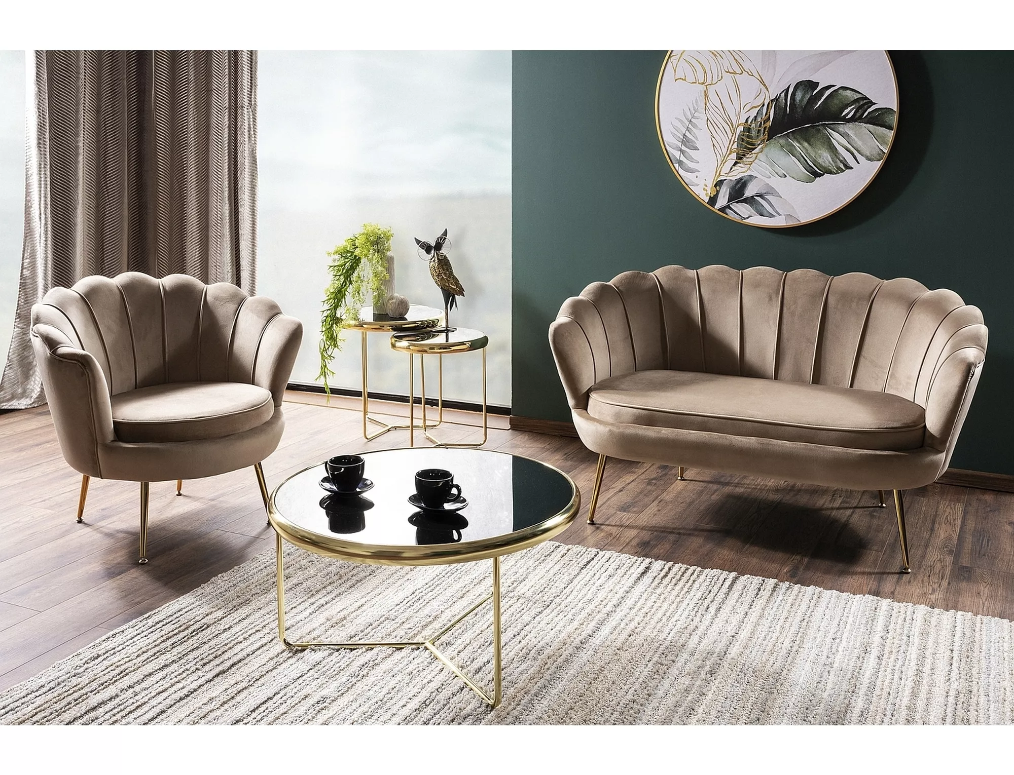 Sofa camellia 2 velvet