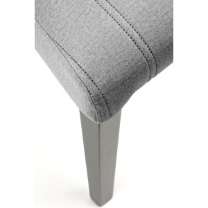 DIEGO 2 krzesło czarny / tap. velvet pikowany Pasy - MONOLITH 85 (jasny popiel)