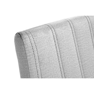 DIEGO 2 krzesło czarny / tap. velvet pikowany Pasy - MONOLITH 85 (jasny popiel)