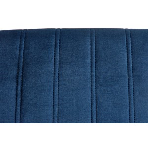 DIEGO 2 krzesło czarny / tap. velvet pikowany Pasy - MONOLITH 77 (granatowy)