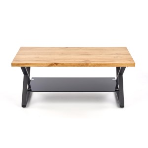 XENA PROSTOKĄT ława czarny / naturalny