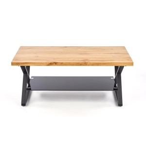 XENA PROSTOKĄT ława czarny / naturalny