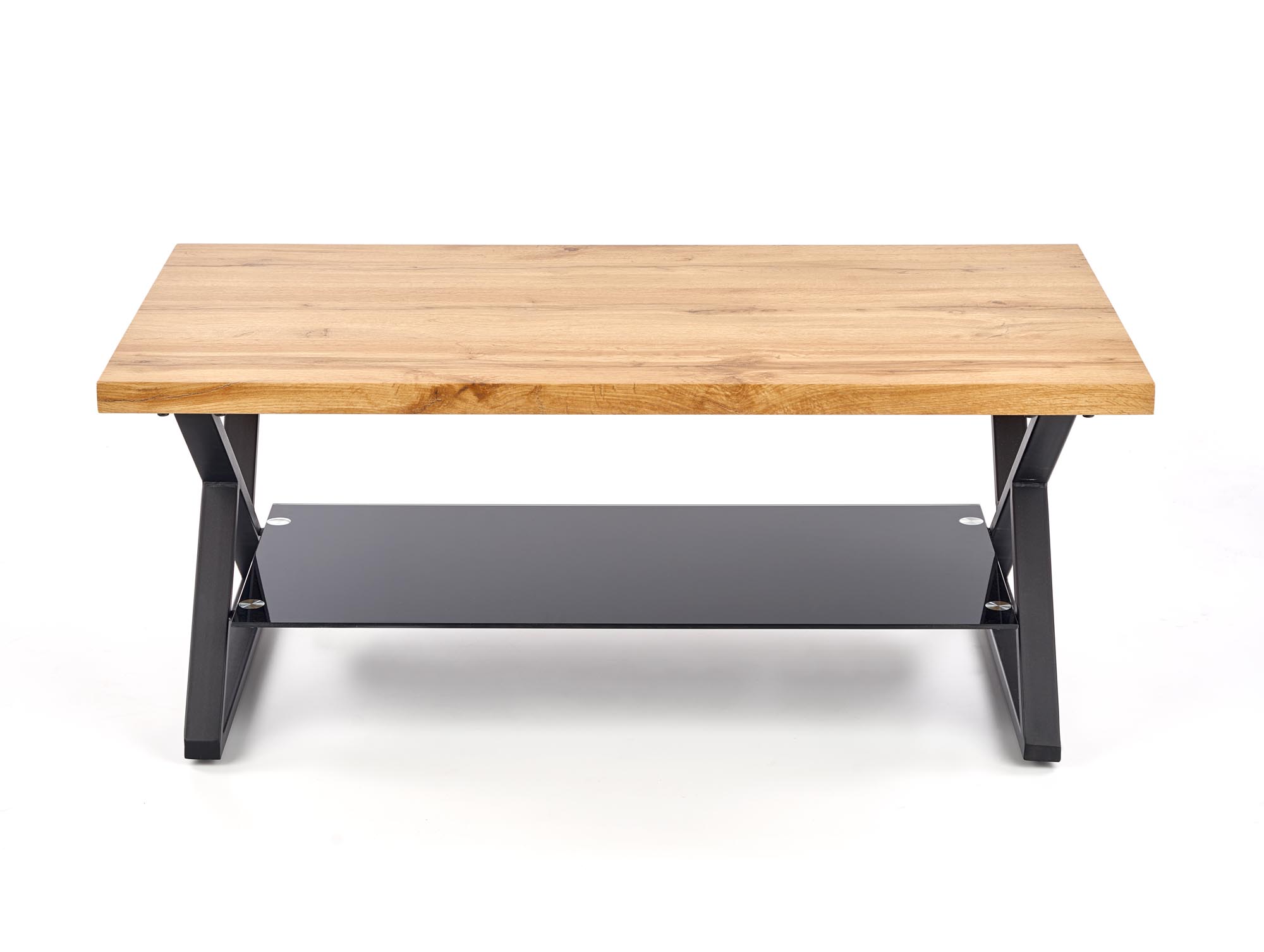 XENA PROSTOKĄT ława czarny / naturalny