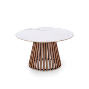 CARINA  ława beżowy marmur / orzechowy