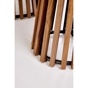 CARINA  ława beżowy marmur / orzechowy