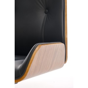 WEBSTER fotel gabinetowy orzechowy/czarny