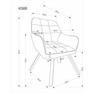 K588 krzesło czarny