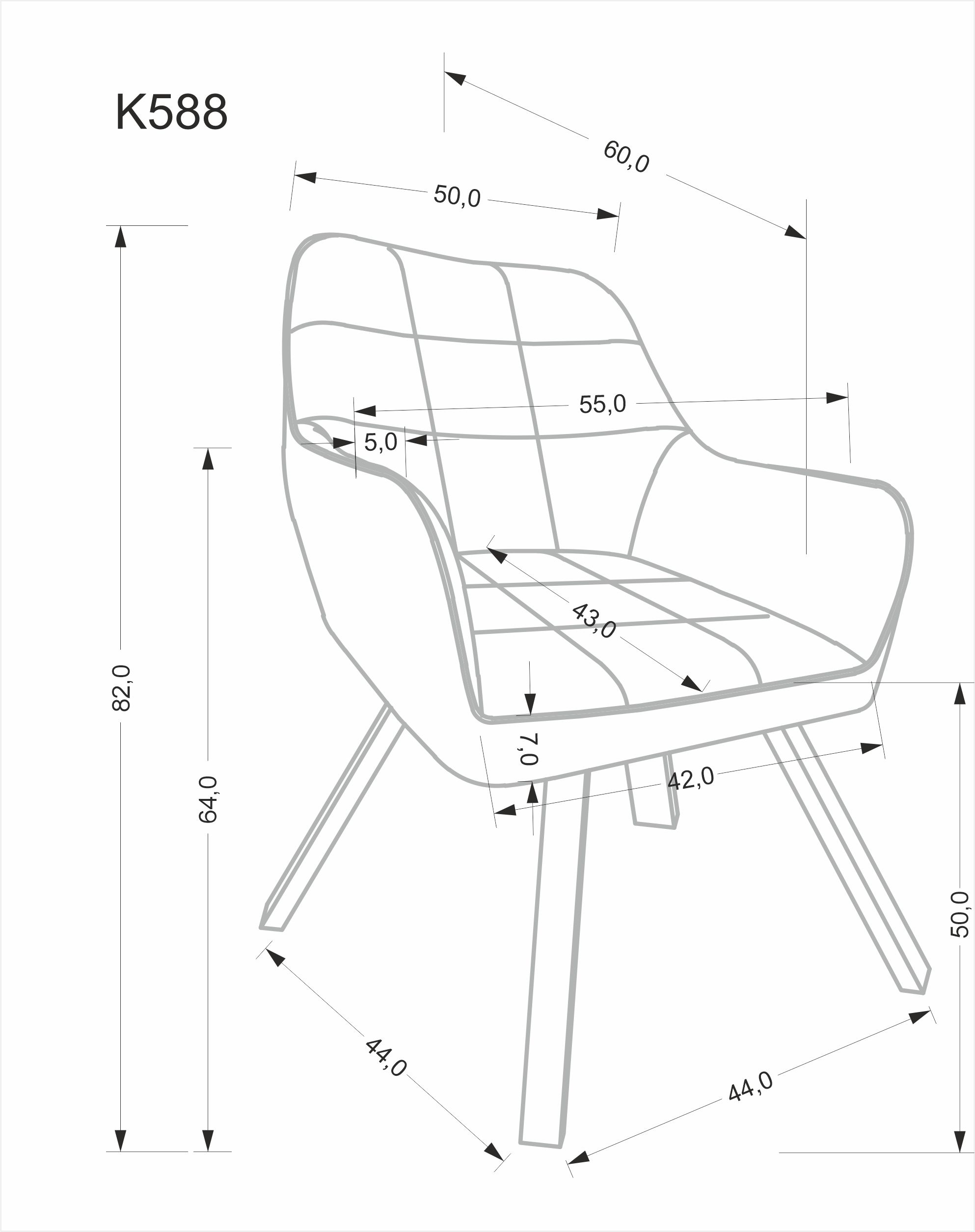 K588 krzesło beżowy