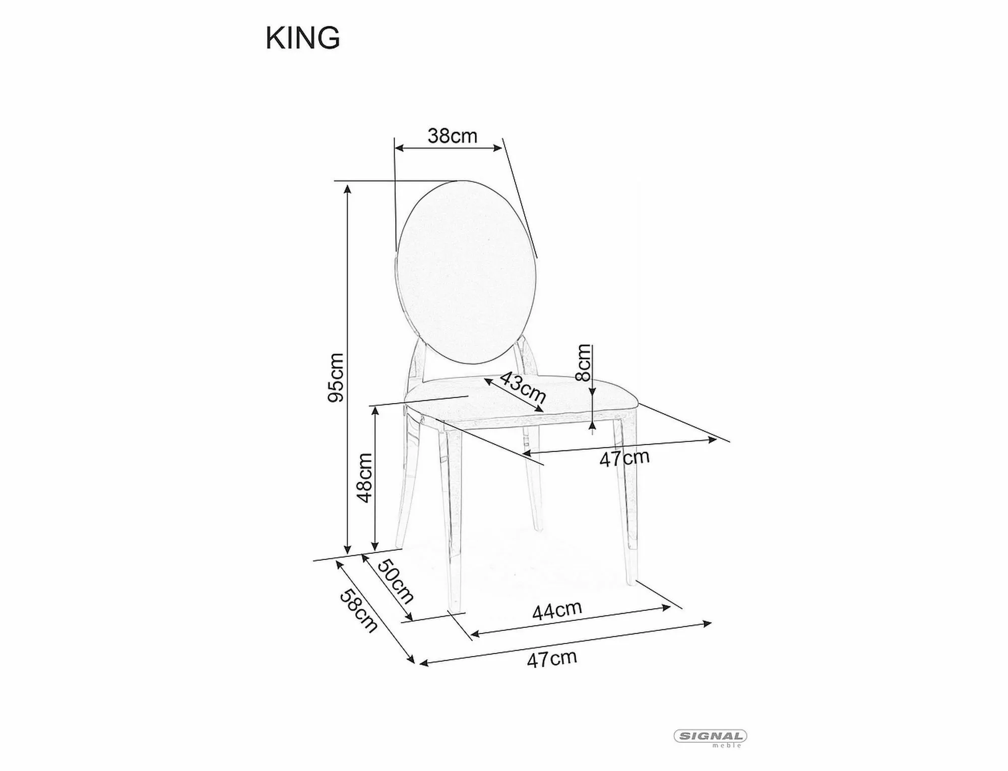 Krzesło king velvet