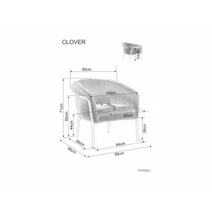 Fotel clover brego