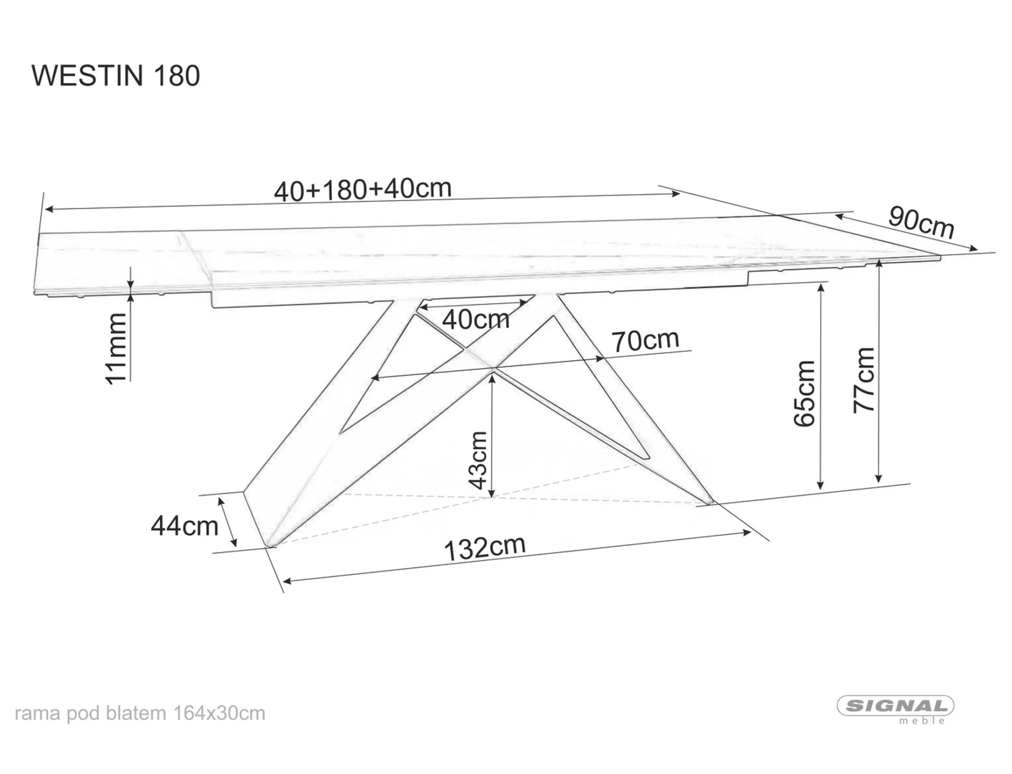 Stół westin iii statuario venato
