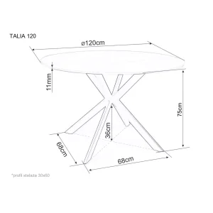Stół talia 120