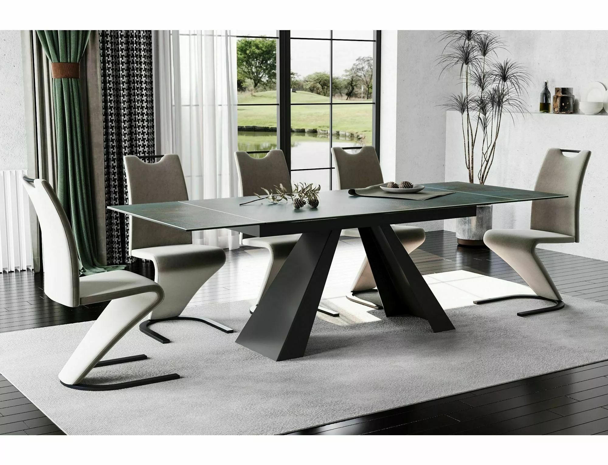 Stół salvadore ceramic ossido verde