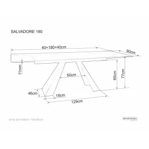 Stół salvadore ceramic anthracite