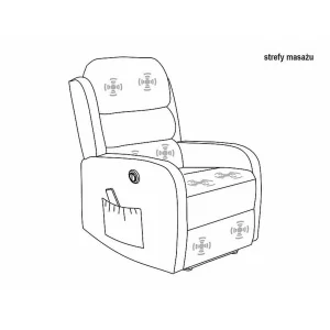 Fotel pegaz m velvet z f. masażu