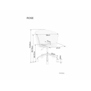 Fotel obrotowy rose velvet