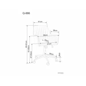 Fotel obrotowy q-886 velvet