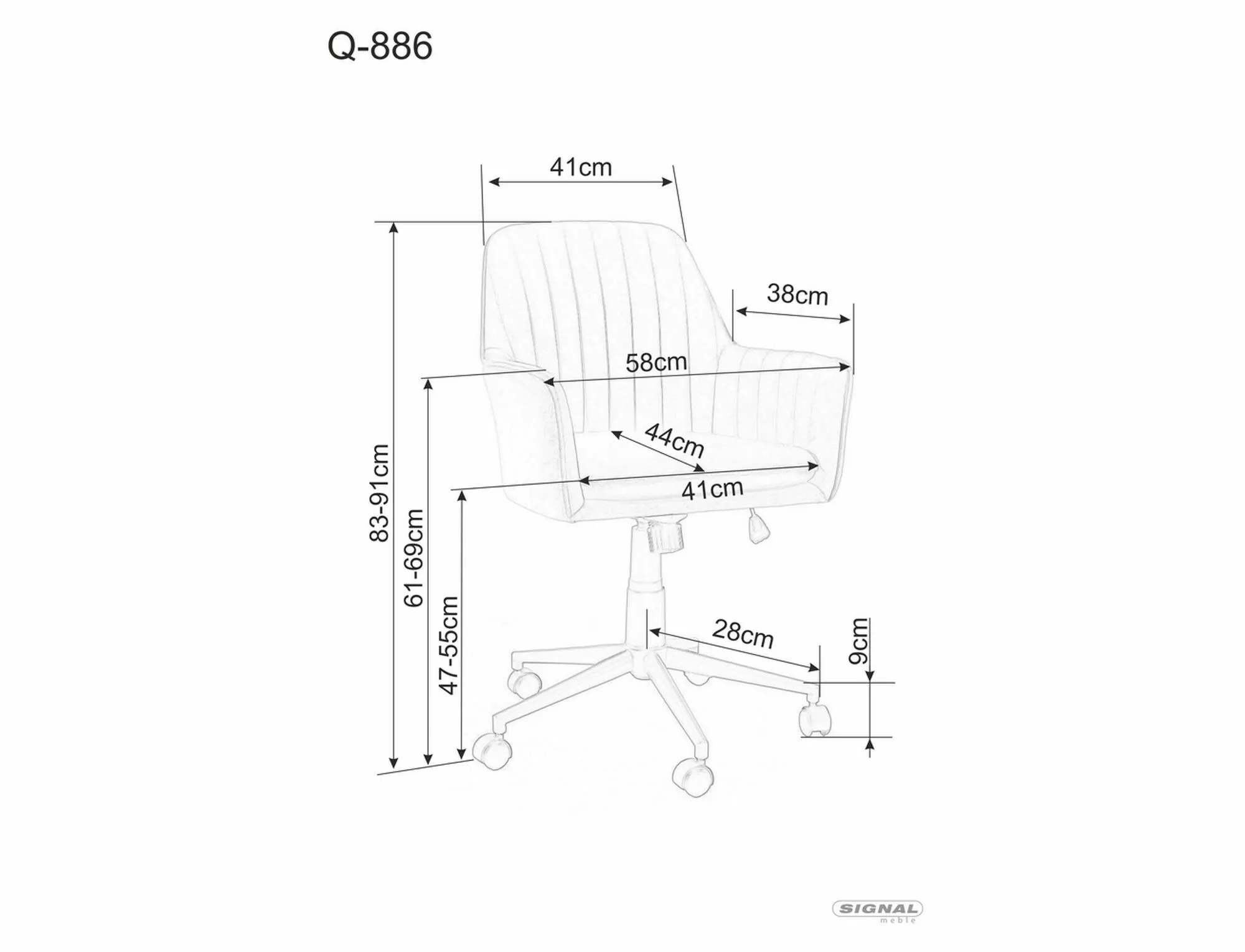 Fotel obrotowy q-886 velvet