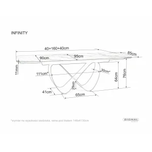Stół infinity ceramic