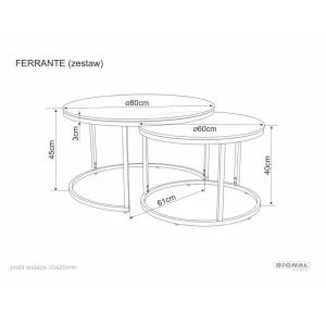 Zestaw ław ferrante d