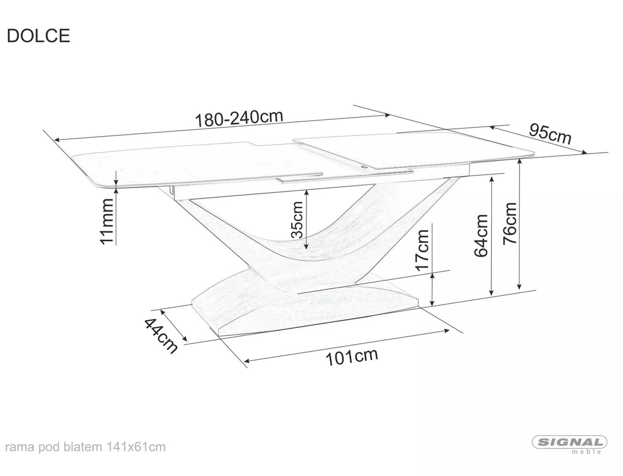 Stół dolce ceramic