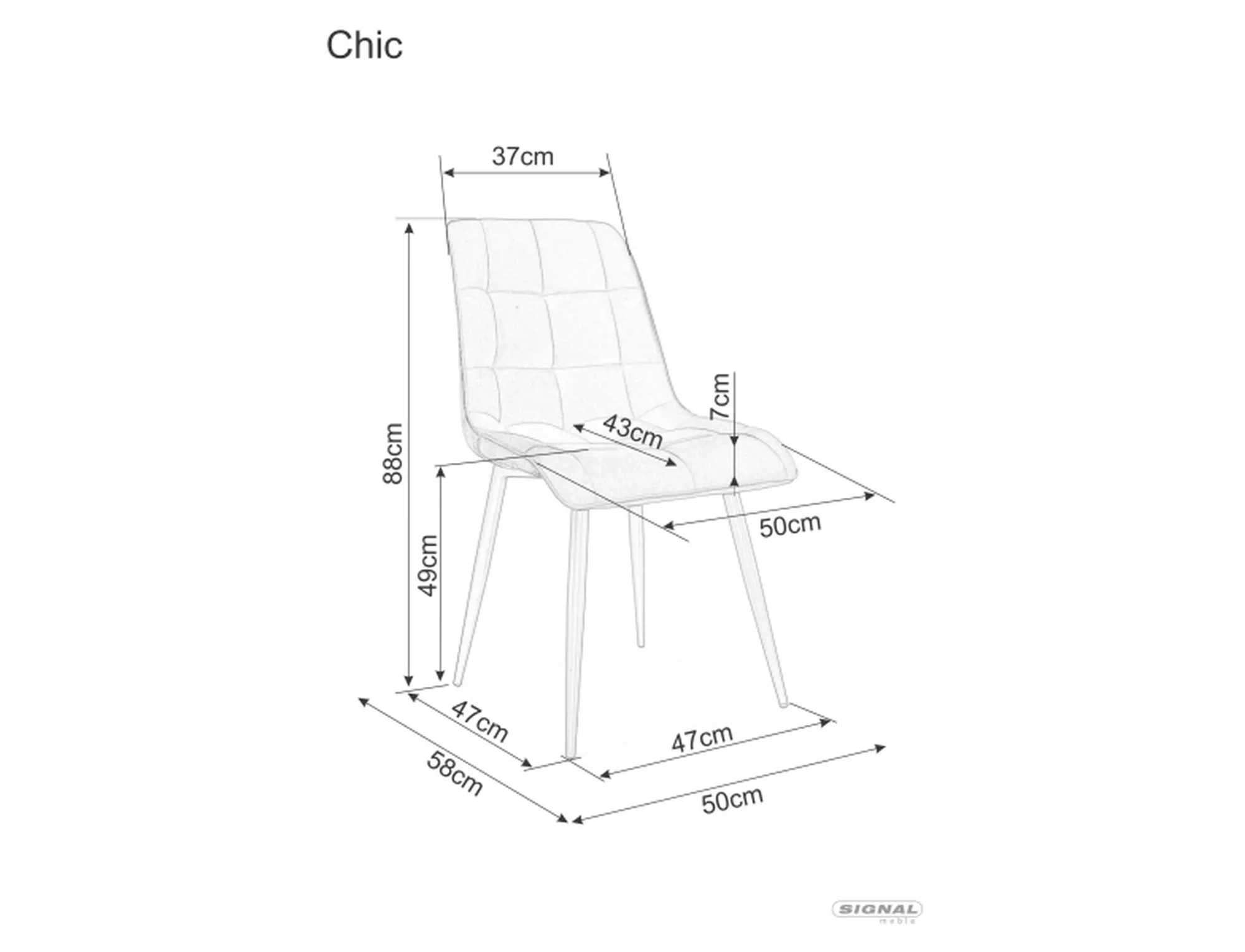 Krzesło chic chrom velvet