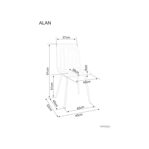 Krzesło alan velvet