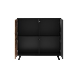 RANDOM KM-2 komoda dąb wotan/czarny