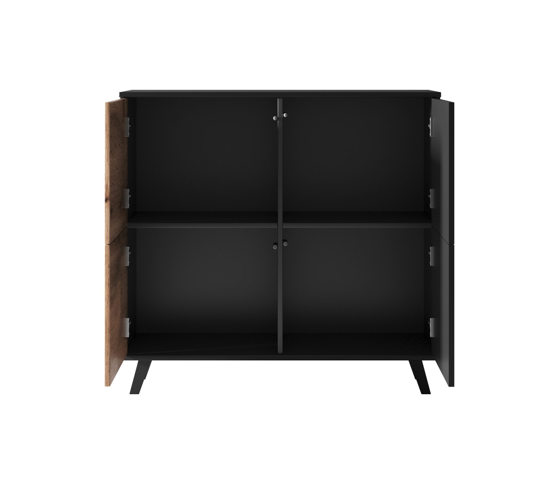 RANDOM KM-2 komoda dąb wotan/czarny