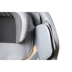 SOLARIA fotel wypoczynkowy z funkcją masażu i podgrzewania, kremowy / popielaty