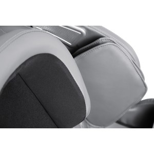 SOLARIA fotel wypoczynkowy z funkcją masażu i podgrzewania, kremowy / popielaty