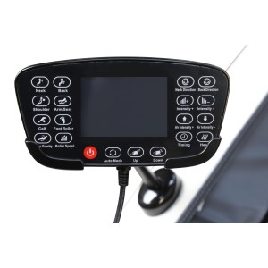 SOLARIA fotel wypoczynkowy z funkcją masażu i podgrzewania, kremowy / popielaty