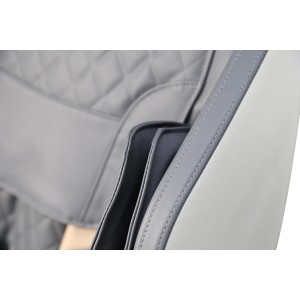 SOLARIA fotel wypoczynkowy z funkcją masażu i podgrzewania, kremowy / popielaty