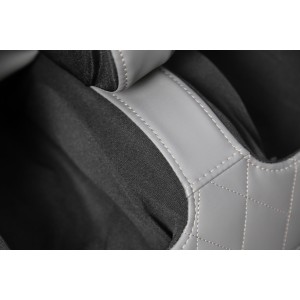 SOLARIA fotel wypoczynkowy z funkcją masażu i podgrzewania, kremowy / popielaty