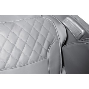 SOLARIA fotel wypoczynkowy z funkcją masażu i podgrzewania, kremowy / popielaty