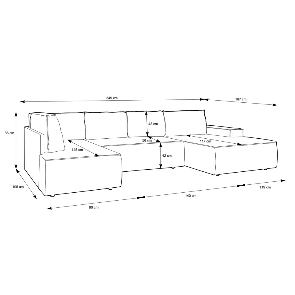 Narożnik Fiord U2 (140)