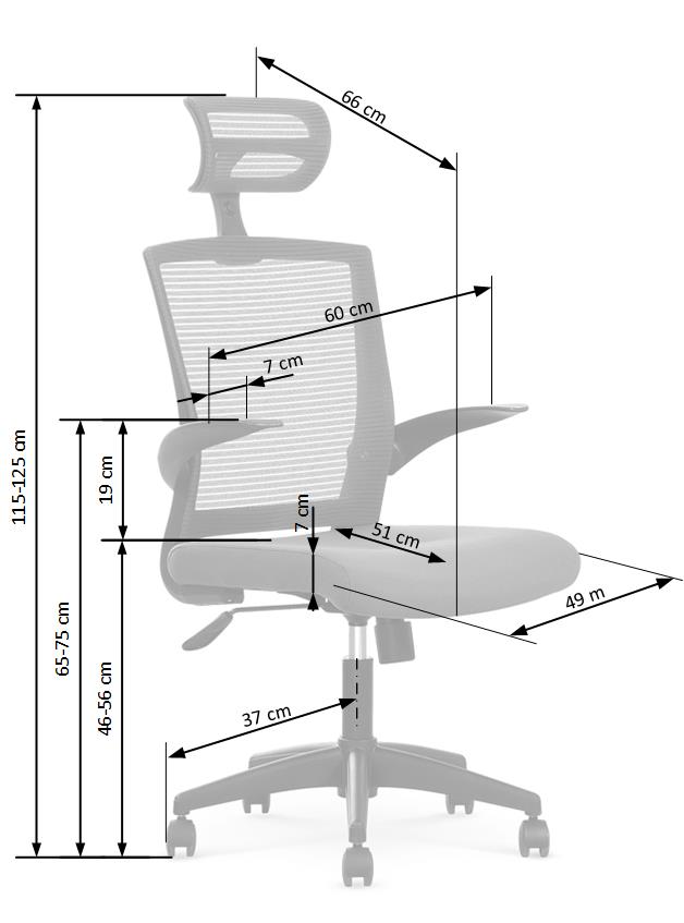 VALOR fotel pracowniczy czarno / popielaty