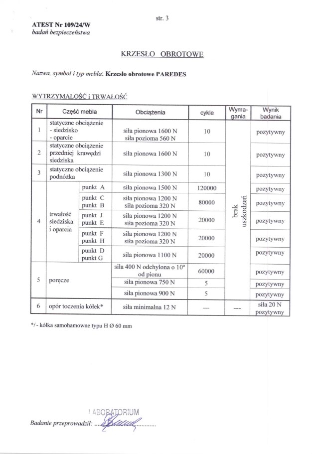 PAREDES fotel gabinetowy czarny )