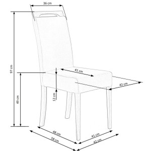 CLARION 2 krzesło czarny / tap: MONOLITH 09 (j. brąz)