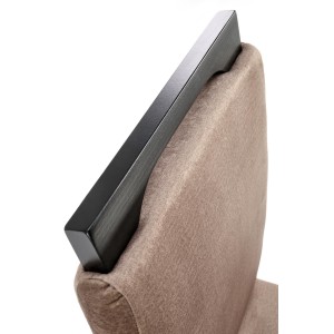 CLARION 2 krzesło czarny / tap: MONOLITH 09 (j. brąz)