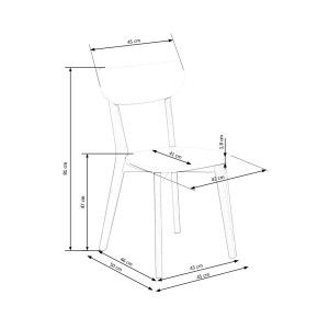 BUGGI krzesło naturalny / biały