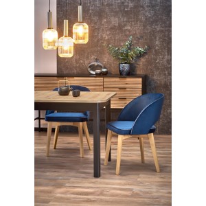 FLORIAN stół rozkładany blat - dąb artisan, nogi - czarny