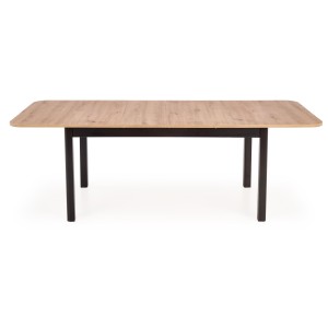 FLORIAN stół rozkładany blat - dąb artisan, nogi - czarny