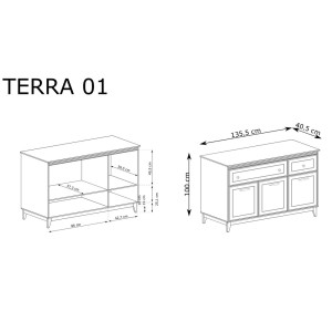 Komoda 3D2S Terra TA-1