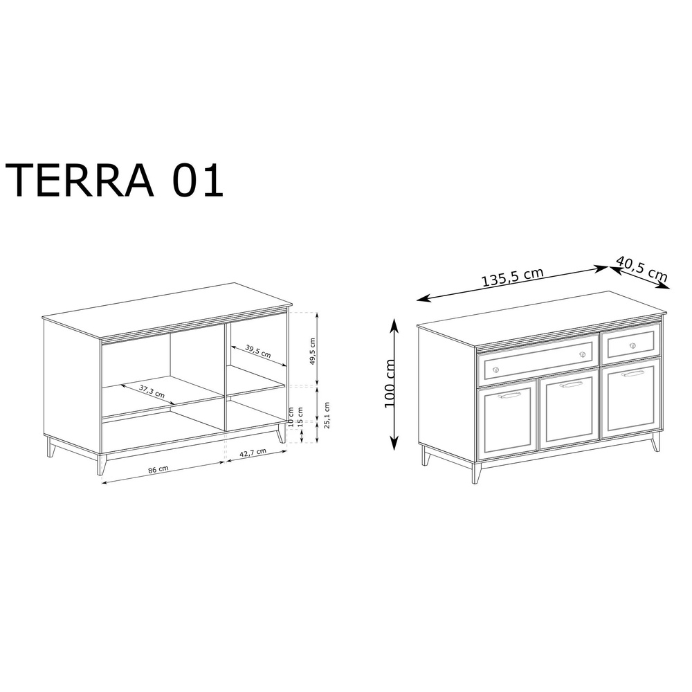 Komoda 3D2S Terra TA-1
