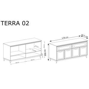 Komoda 4D2S Terra TA-2