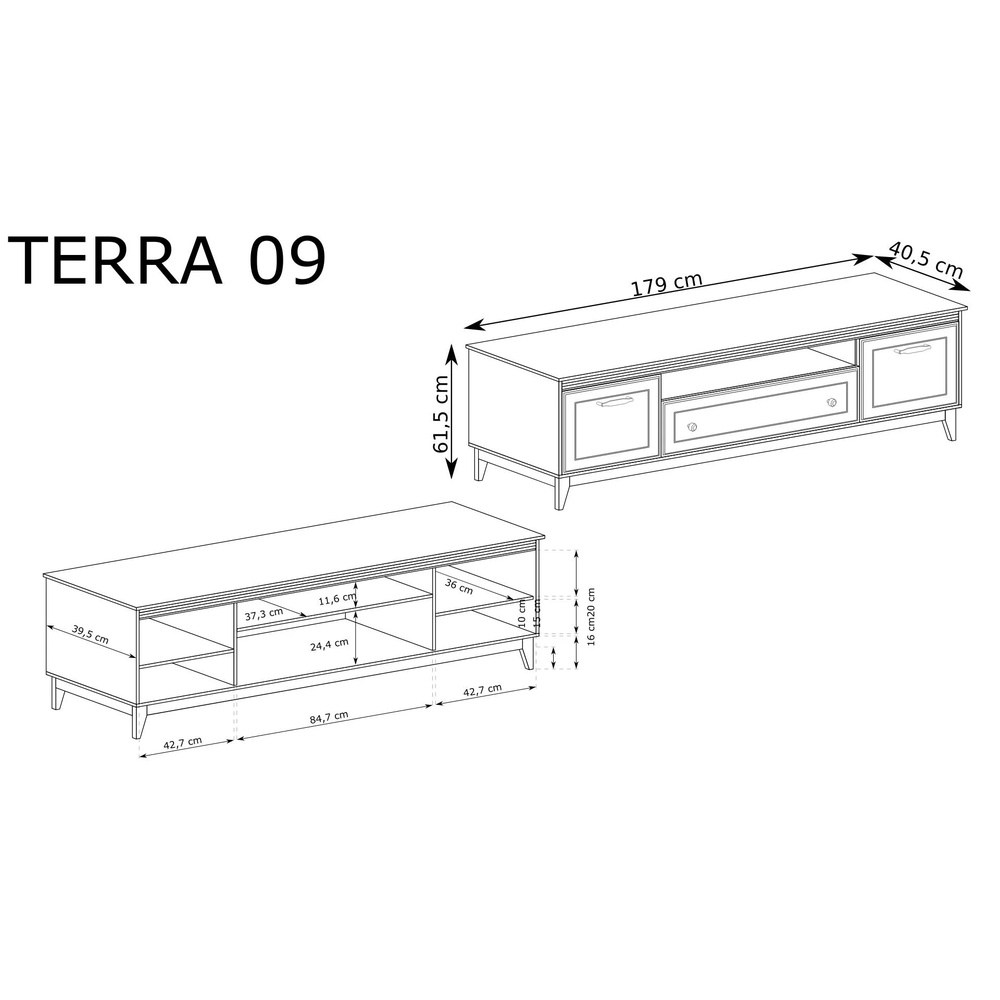 Szafka RTV 2D1S Terra TA-9