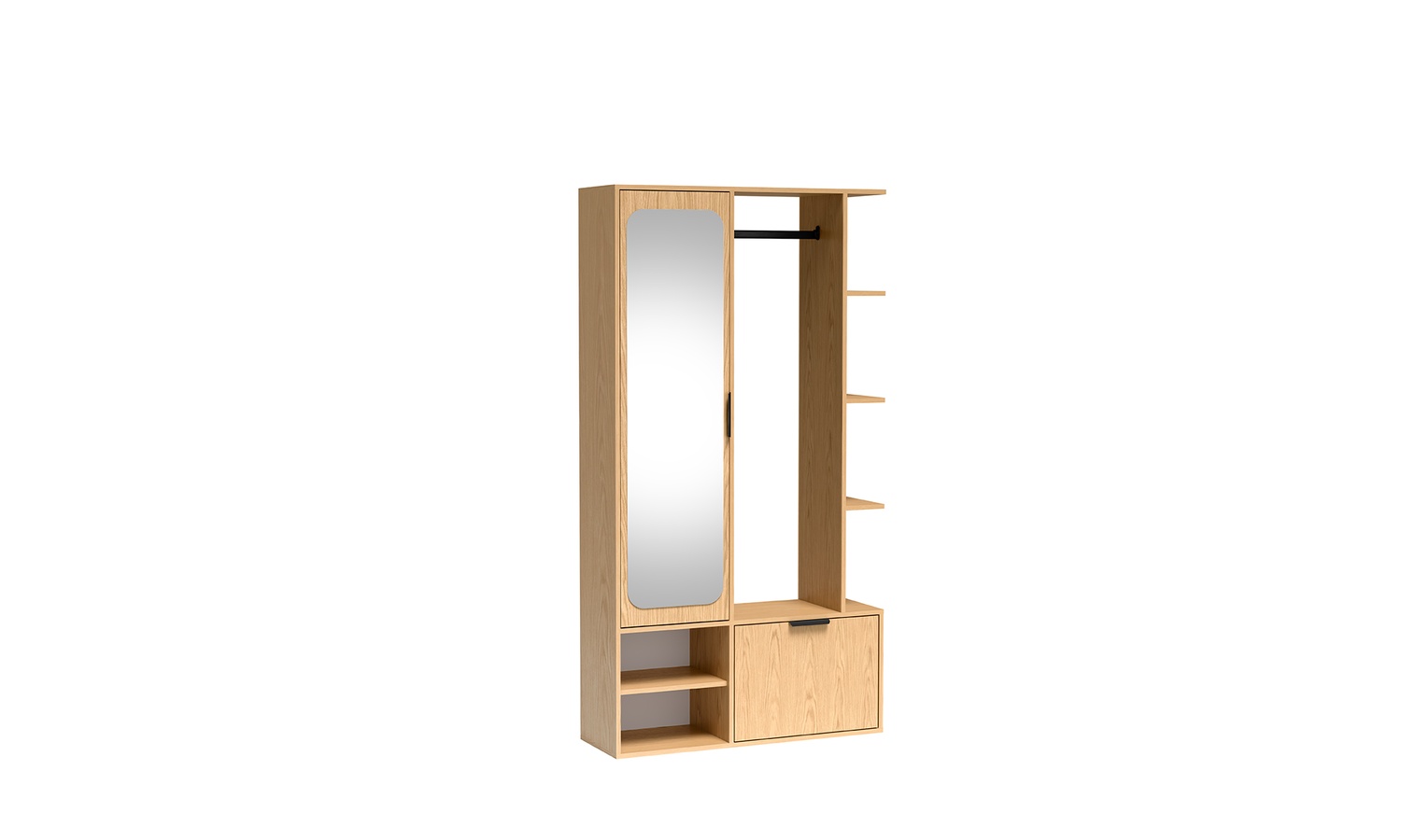 Garderoba Nala (dąb bookmatch)