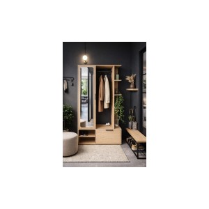 Garderoba Nala (dąb bookmatch)