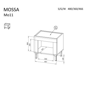 SZAFKA NOCNA 1D MOSSA MO-11 (BIAŁY)